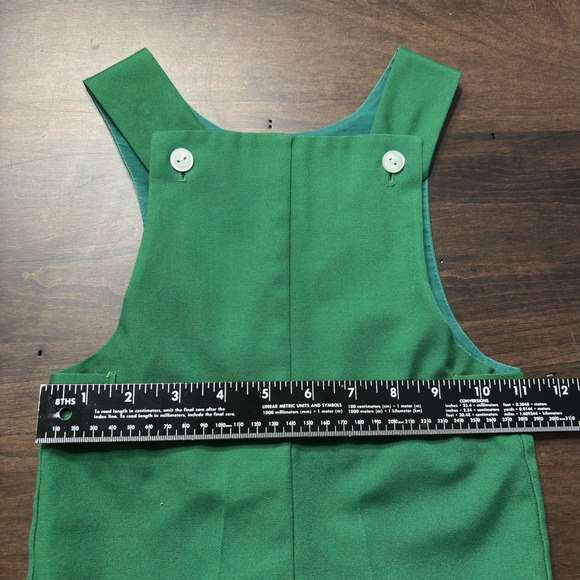 Vtg 60s Child Toddler Green Jacket Hat And Romper Outfit Set Boys By Oxford 3T? - Picture 12 of 16